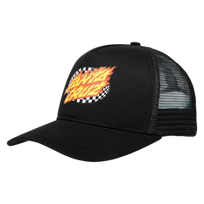 Casquette Santa Cruz Meshback OvalCheck Flame Black