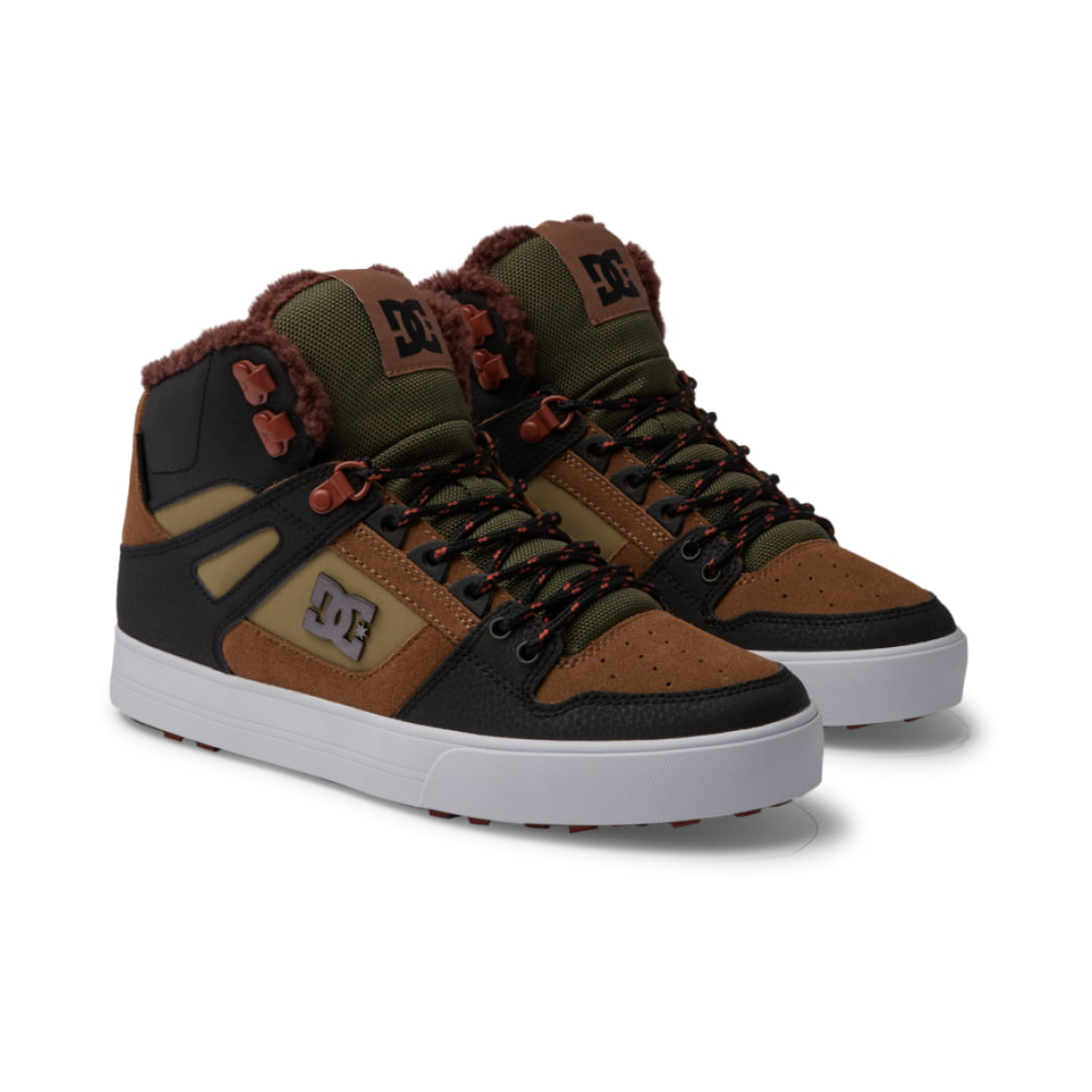 Chaussures DCSHOE Pure High-Top WC WNT Brown Green - Dcshoe