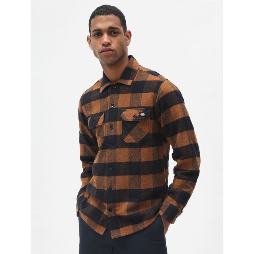 Chemise Dickies New Sacramento Manches Longues - XS / Brown 