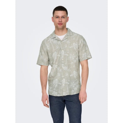 Chemise en Lin Only & Sons Onscaiden Life SS Resort AOP