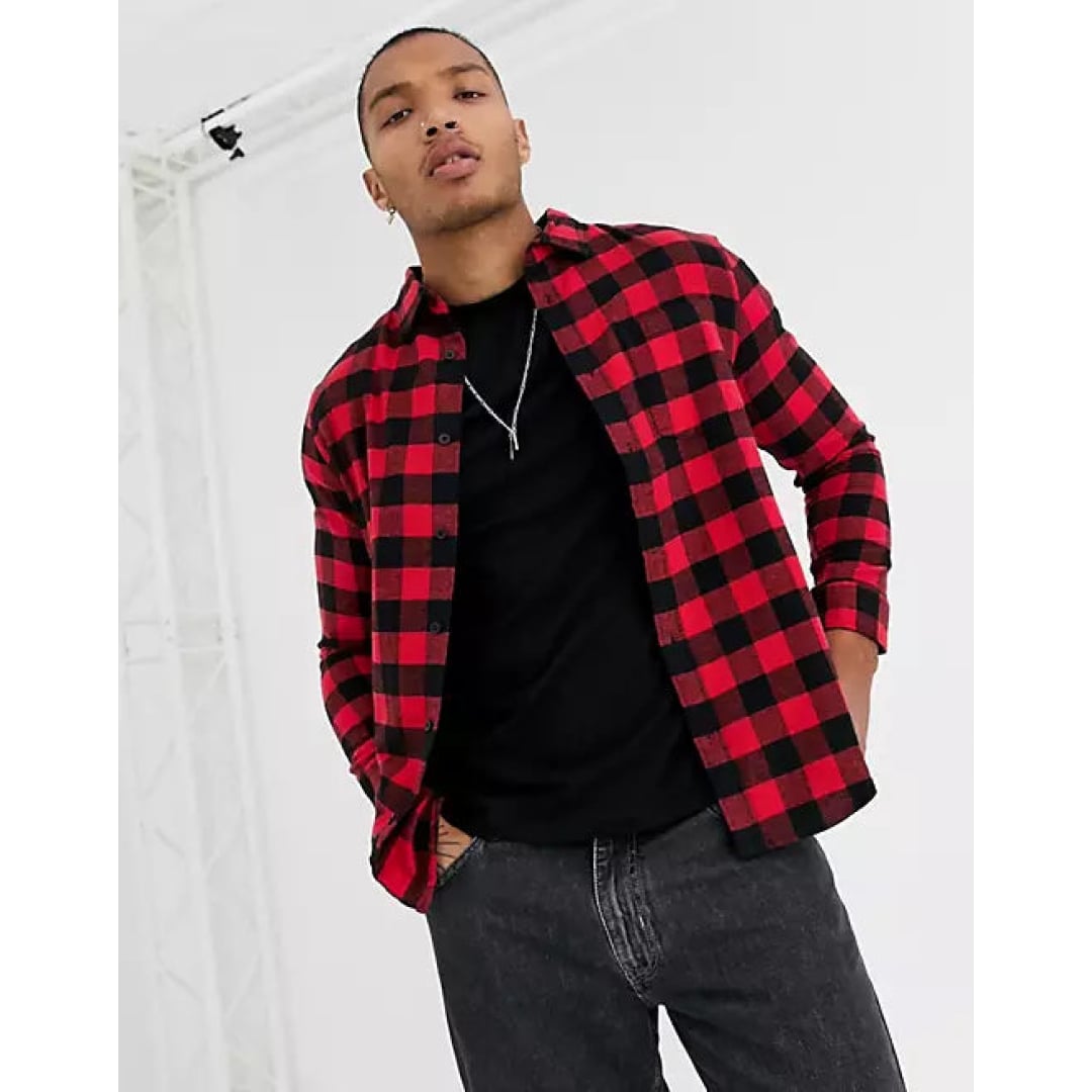 Chemise Enos Jeans à Carreaux Rouge et Noir CAM6568 - S / 