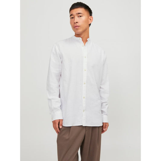 Chemise Jack & Jones JJESUMMER Band Linen Blend White