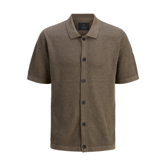 Chemise Jack & Jones JPRBLAARTO Knit Polo Rain Drum Melange