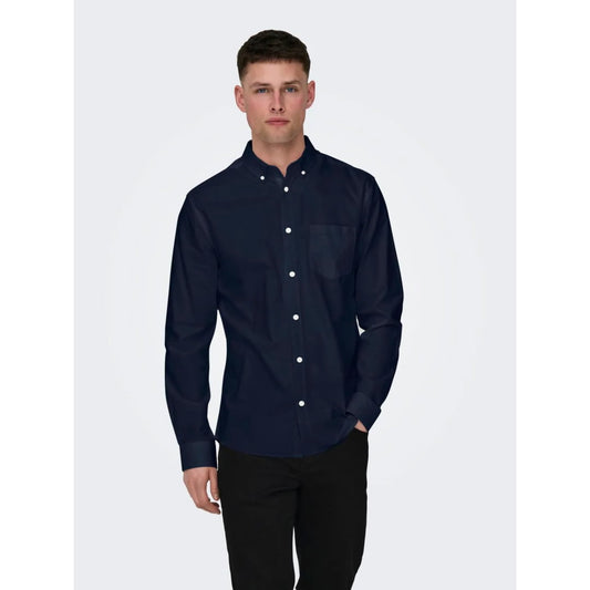 Chemise Only & Sons Onsalvaro Oxford Dress Blue