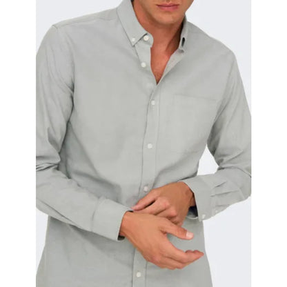 Chemise Only & Sons Onsalvaro Oxford Sea Spray