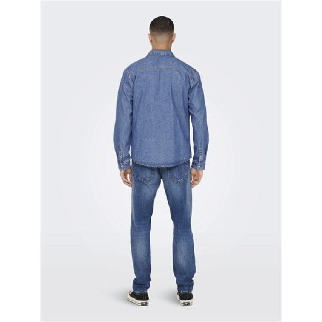 Chemise Only & Sons Onsbane Denim 2347 Medium Blue