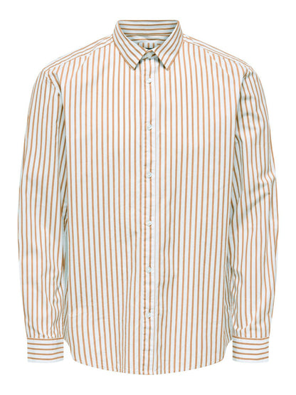 Chemise Only & Sons Onscape Stripe Reg Col Classique Star White Chinchilla