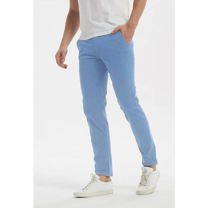 Pantalon Chino Yves Enzo Bleu Ciel - Insidshop.com