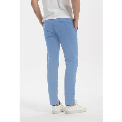 Pantalon Chino Yves Enzo Bleu Ciel - Insidshop.com