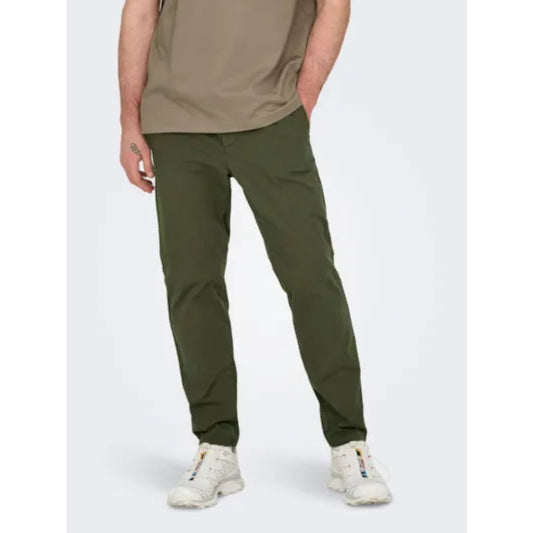 Pantalon Only & Sons Onslinus Taper 0183 Olive Night