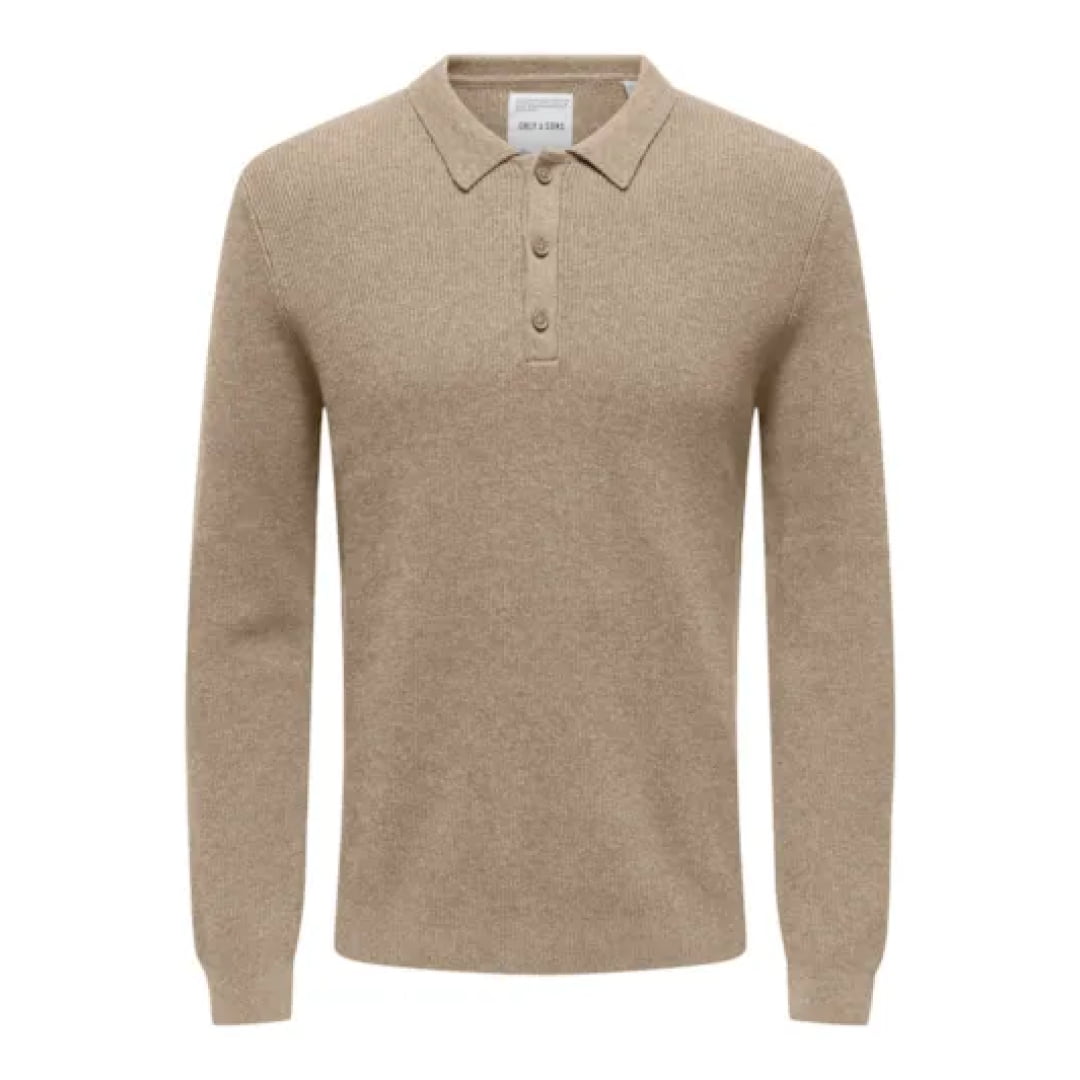 Polo Only & Sons Onsphill Reg 12 Knit Chinchilla