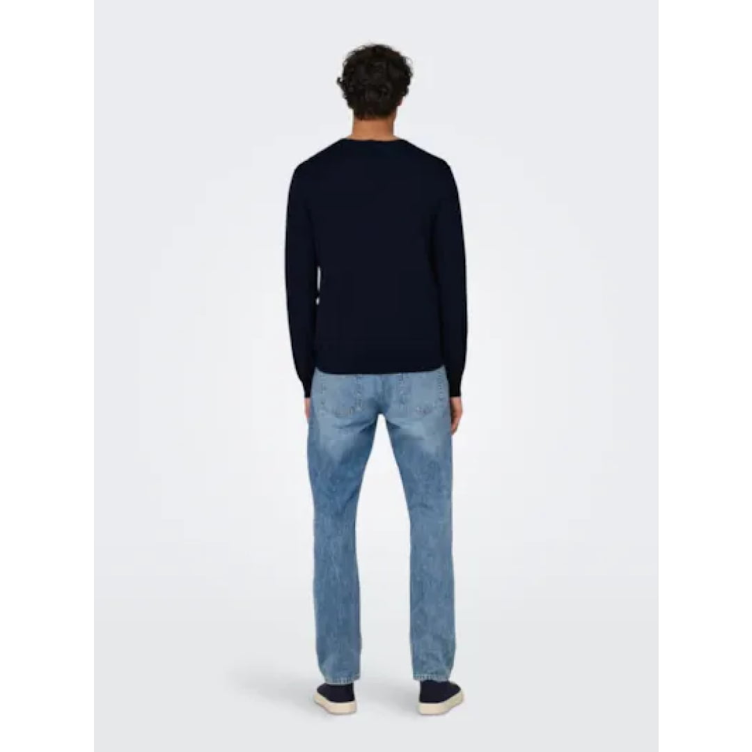 Pull Only & Sons Onswyler Life Reg 14 Crew Knit Dark Navy