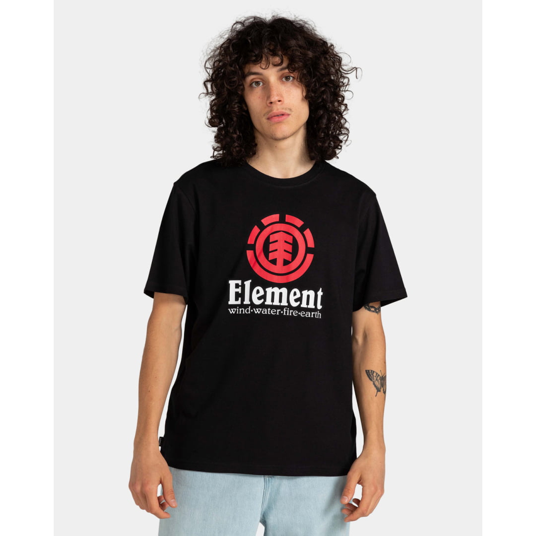 T-shirt Element Vertical SS Flint Black - Ss - Insidshop.com