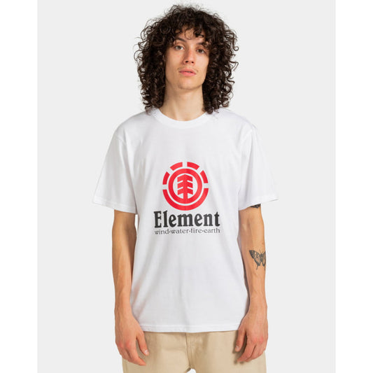 T-shirt Element Vertical SS Optic White - Ss - Insidshop.com