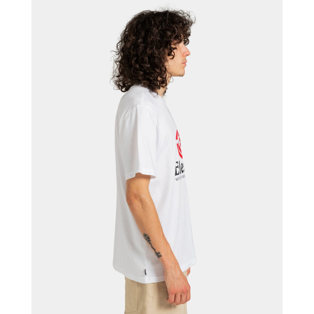 T-shirt Element Vertical SS Optic White - Ss - Insidshop.com