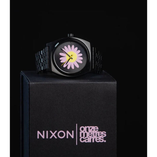 Time Teller Nixon Onze Mettre Carres Black/Black flower