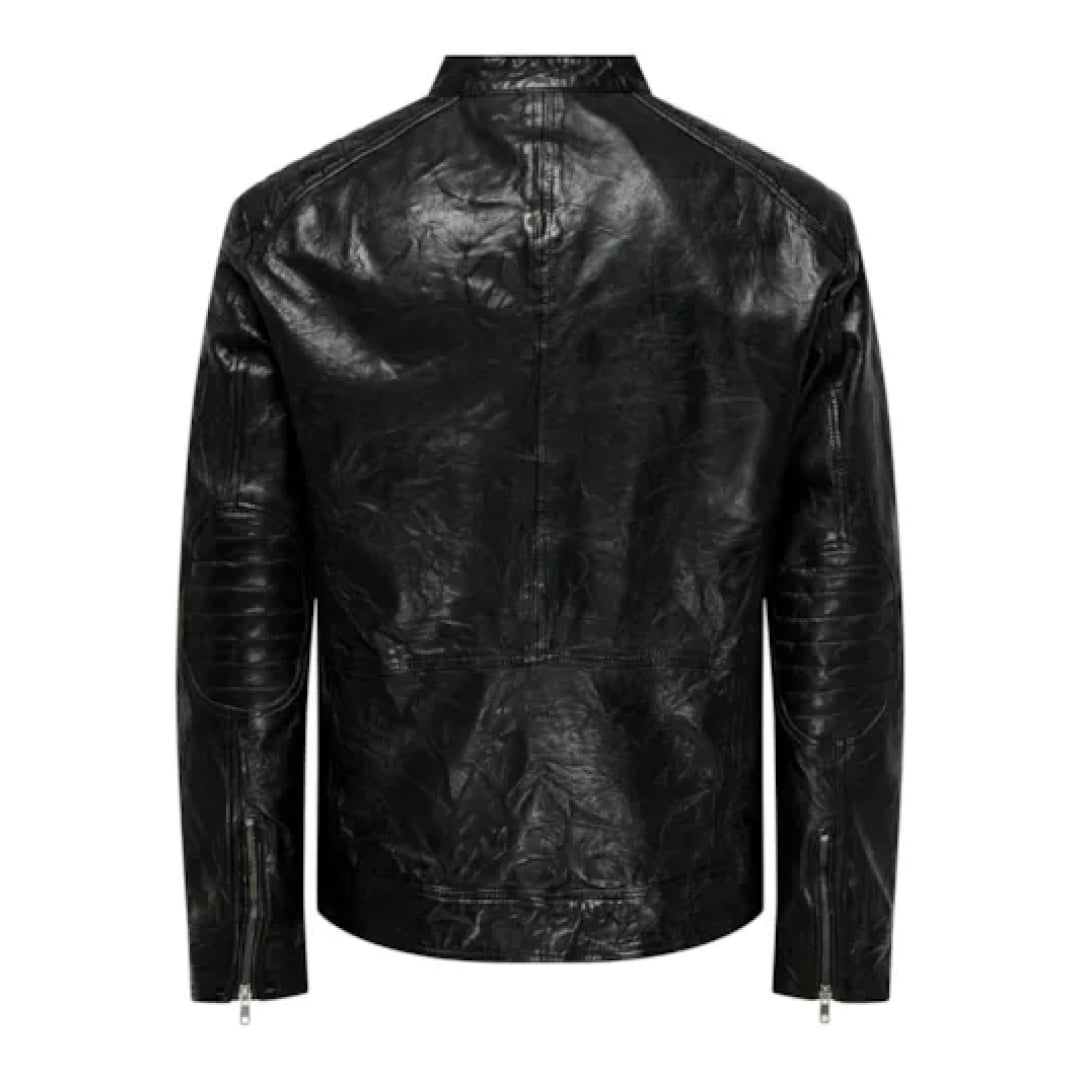 Veste en Cuir Only & Sons Onslucius Black - Insidshop.com