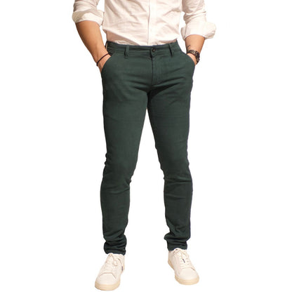 Chino LeeYo Tissu Intersaison Vert Bouteille - 28US / leeyo