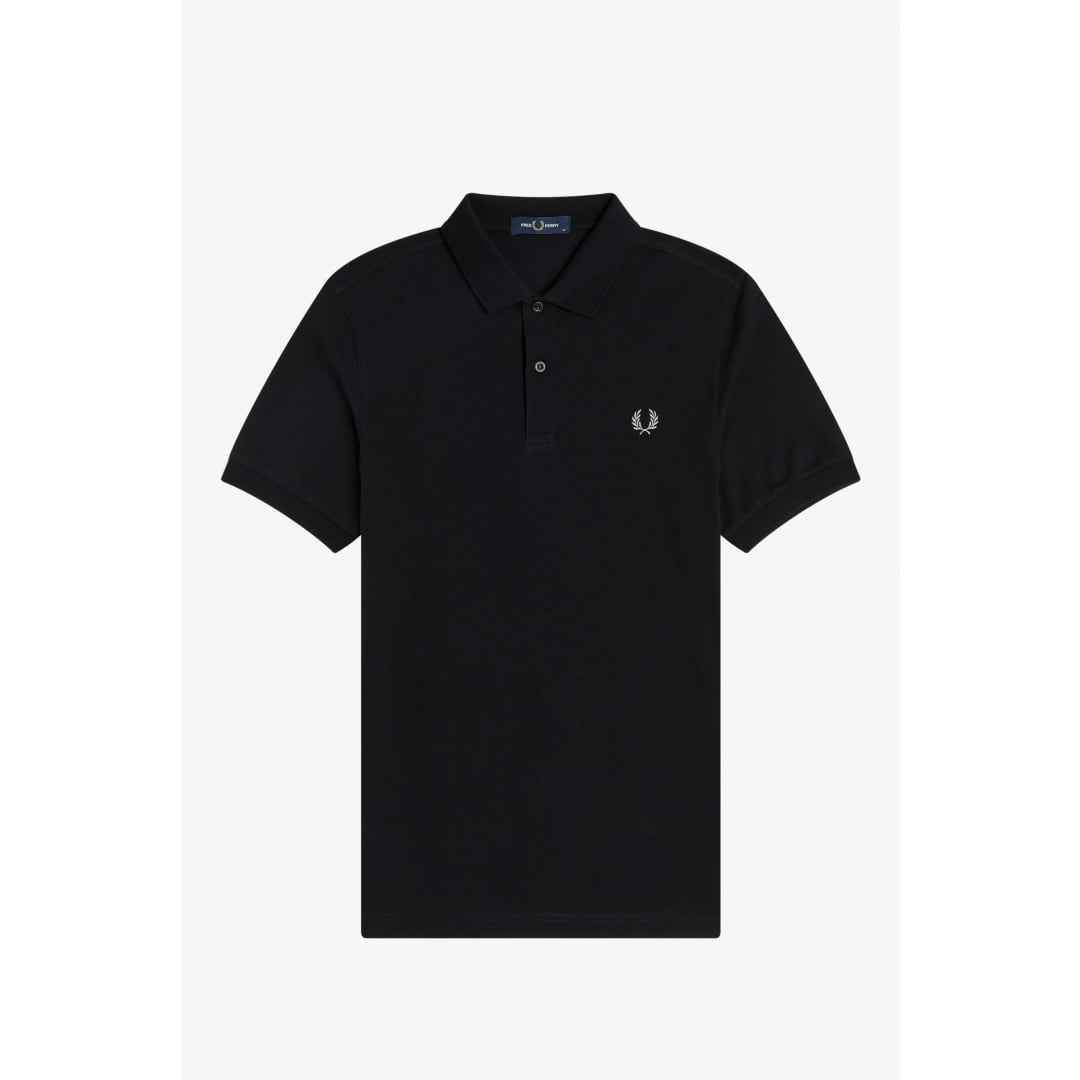 Polo Fred Perry Plain Black Chrome - S / 906 - Insidshop.com