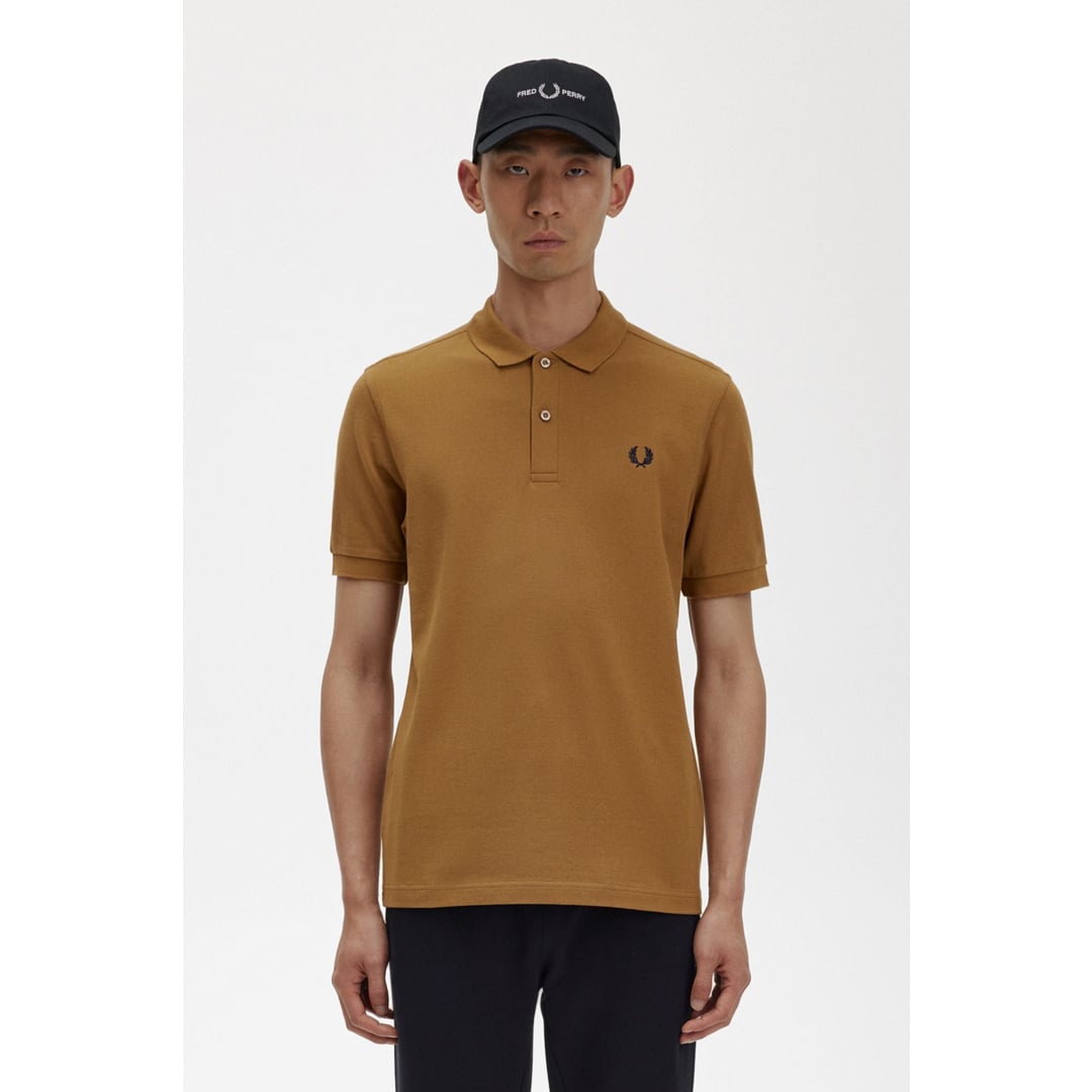 Polo Fred Perry Plain Dark Caramel - Insidshop.com