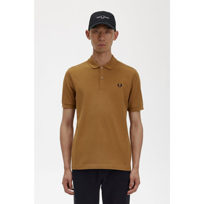 Polo Fred Perry Plain Dark Caramel - Insidshop.com