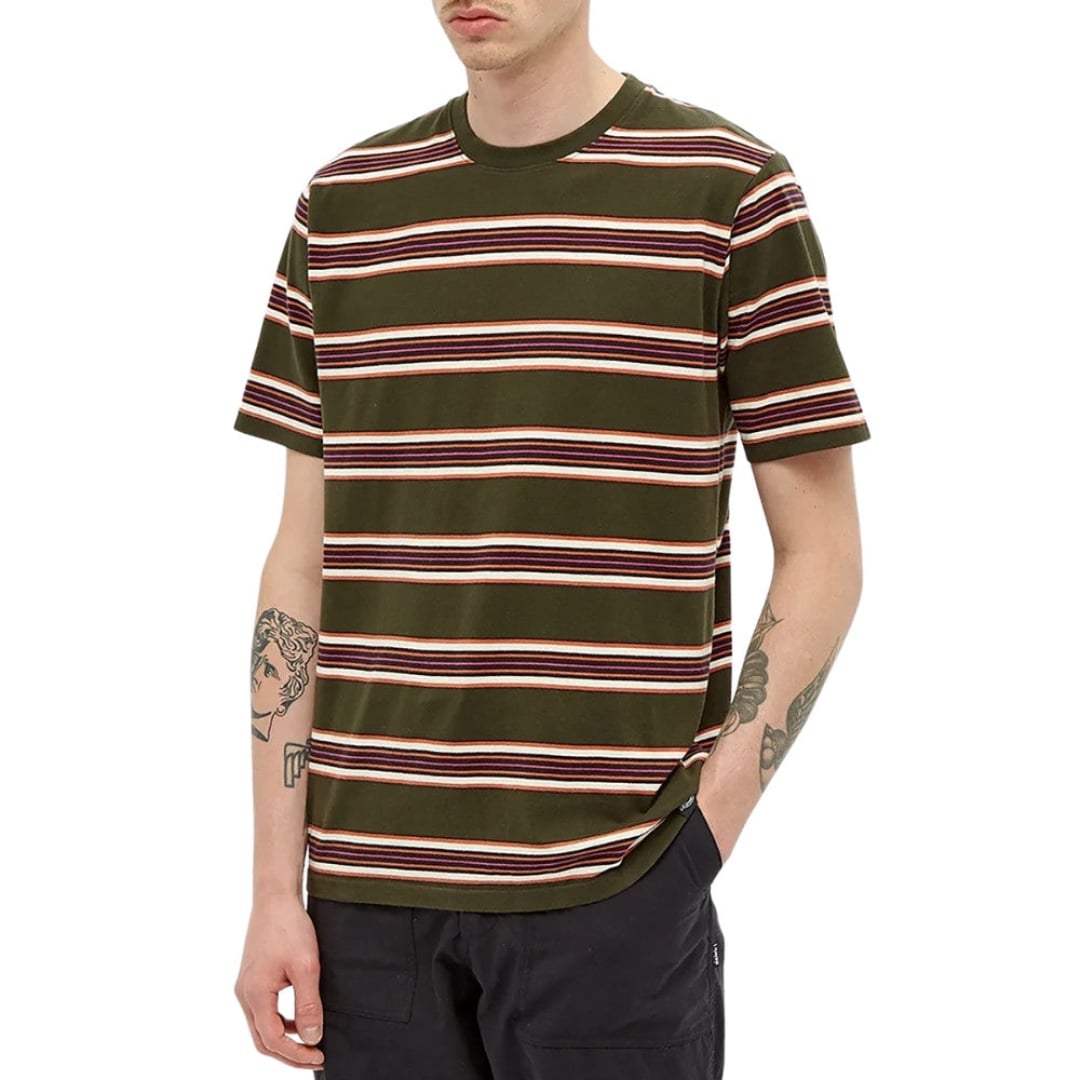 T-Shirt Dickies Lithia Springs - XS / Rayé Vert Olive - 