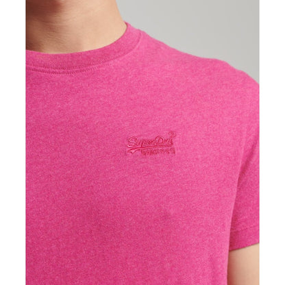 T-shirt Superdry Vintage Logo Emb Magenta Marl - superdry