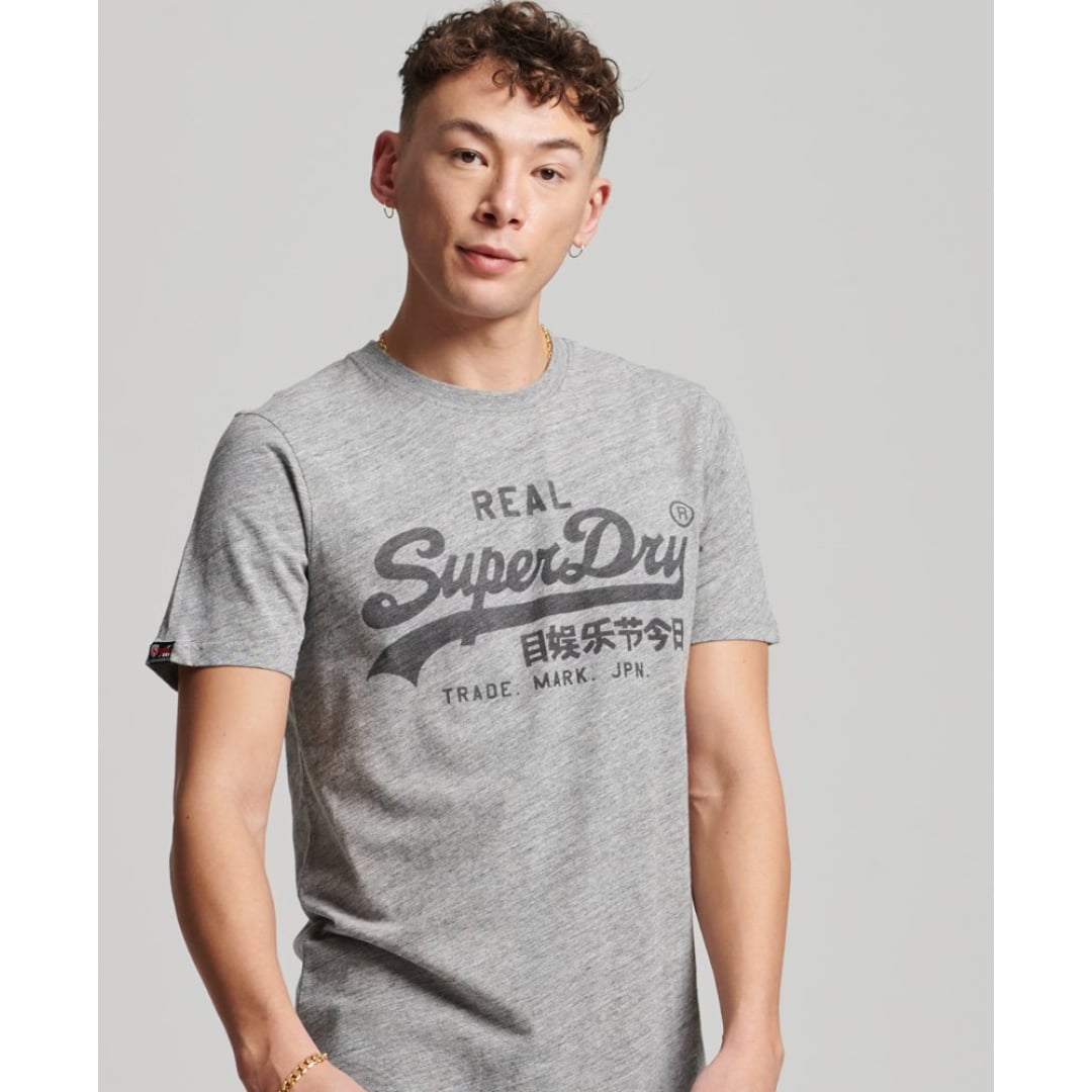 T-shirt Superdry Vintage VL Athletic Grey Marl - superdry