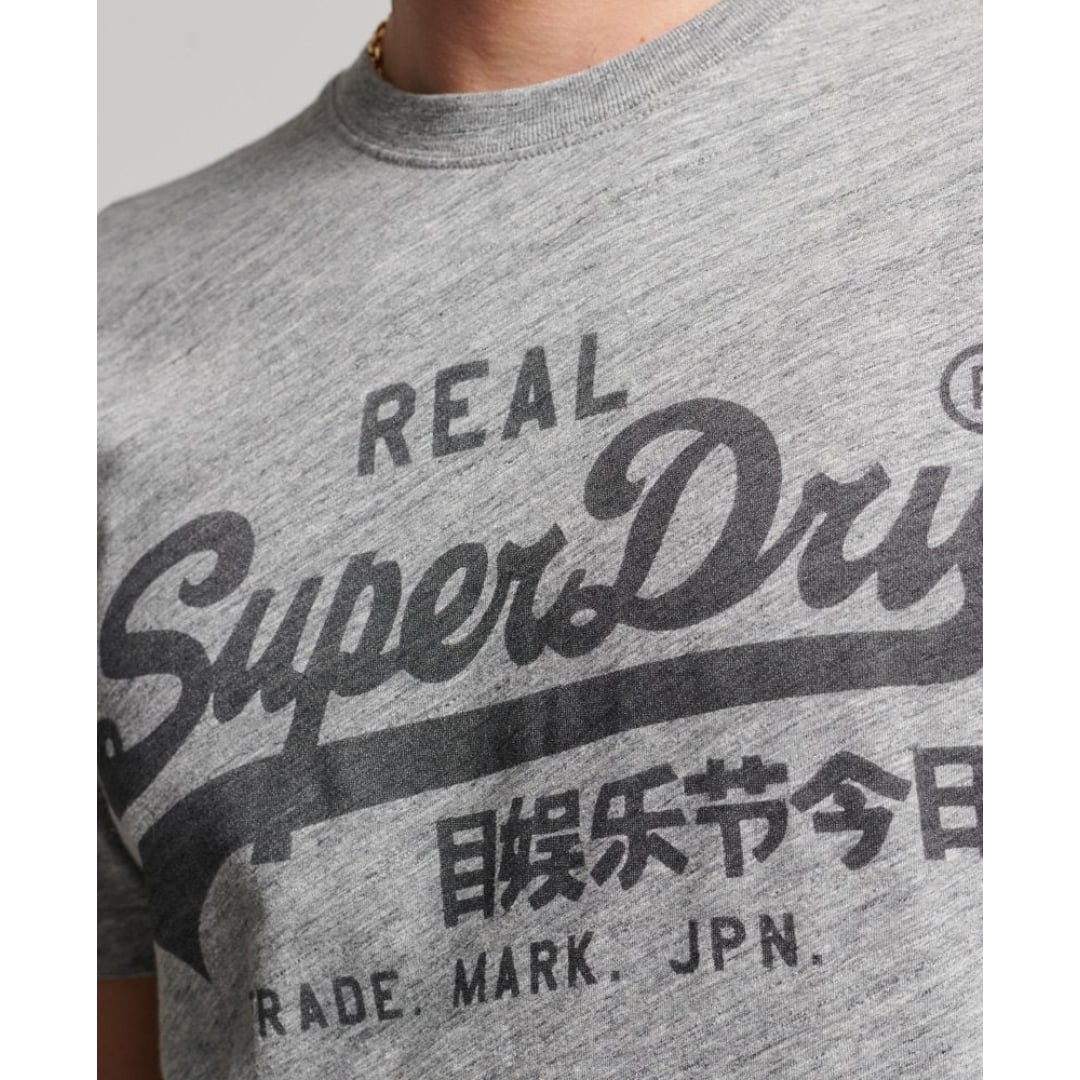 T-shirt Superdry Vintage VL Athletic Grey Marl - superdry